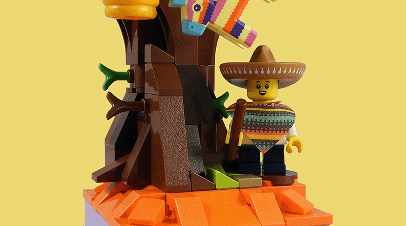 LEGO Collectible Minifigures Series 20 vignettes: Piñata Boy