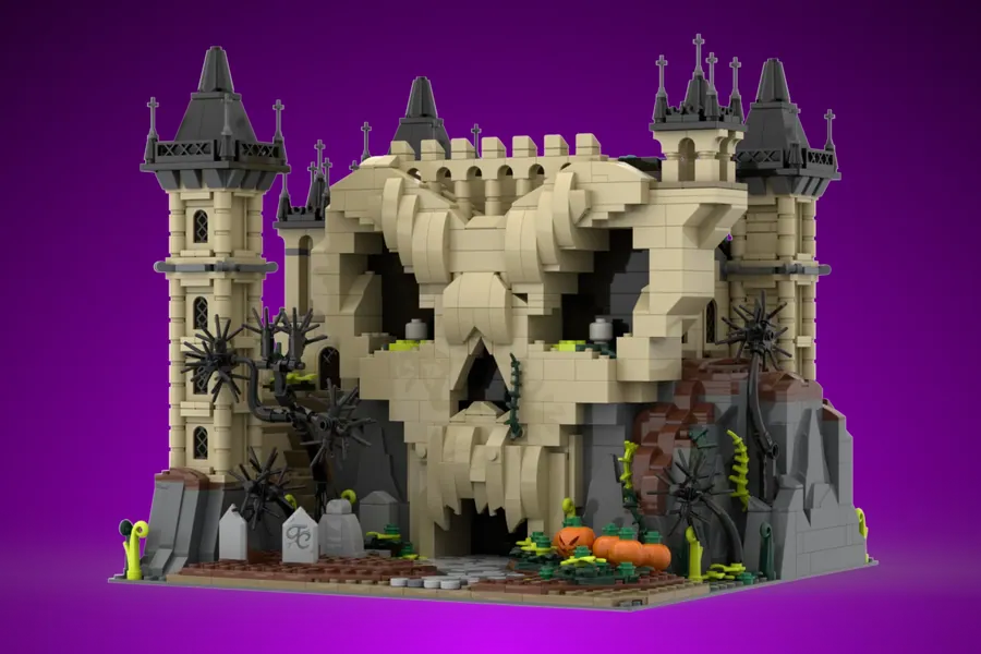 LEGO Ideas Fortnite vs Halloween Challenge Haunted Skull Fortress