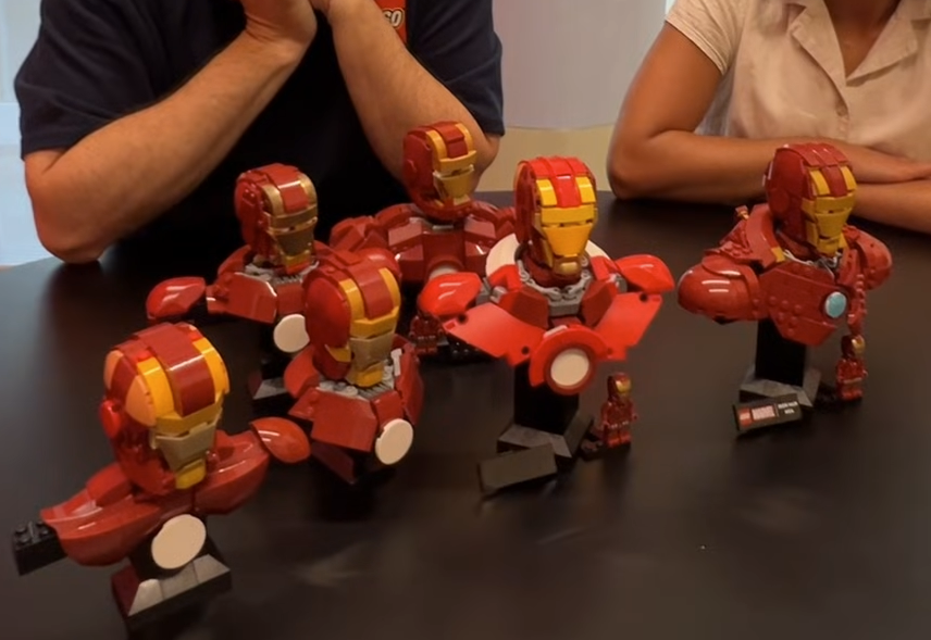 DuckBricks LEGO Marvel Iron Man bust concept builds 9