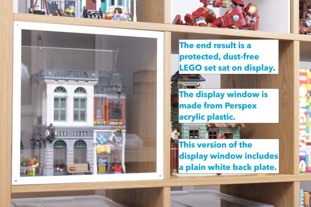 LEGO Display Windows for IKEA Kallax review Wicked Brick how to dust proof your LEGO IKEA Kallax 13 1024x683