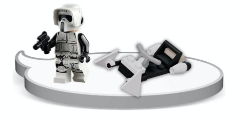 LEGO Star Wars Scouting Time minifigure and mini model