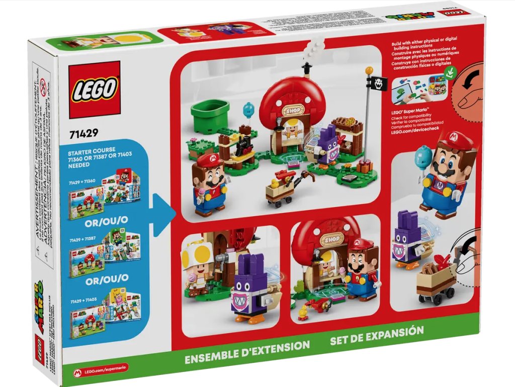 LEGO Super Mario 71429 Nabbit at Toads Shop Expansion Set box back 1024x770